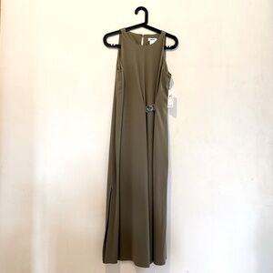 NWT DKNY Hardware-Trim Side-Ruched Sleeveless Dress